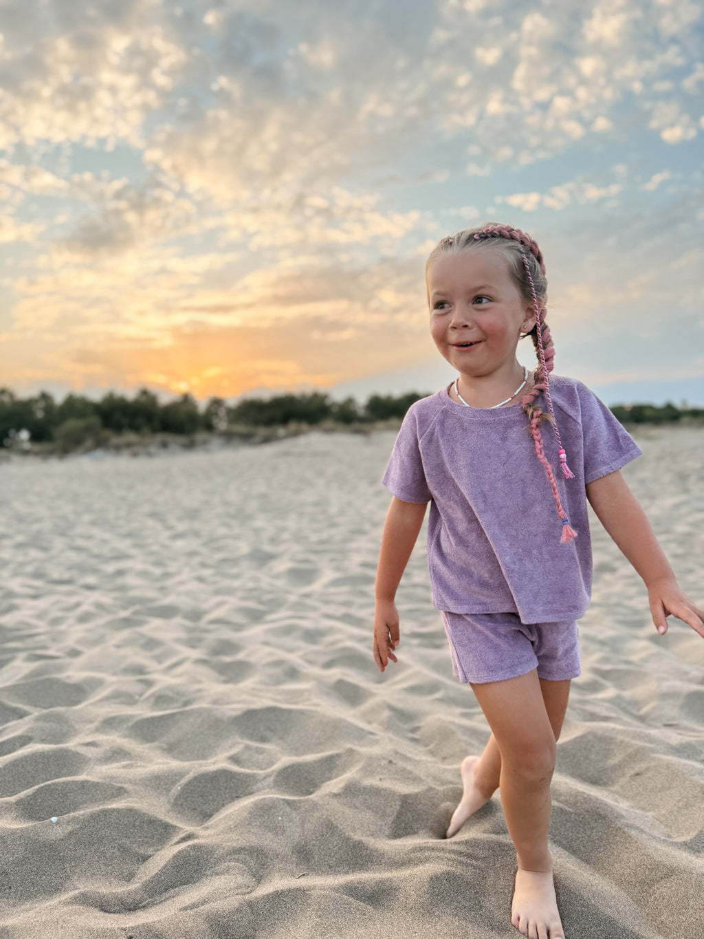 Badstof set Oud Lila