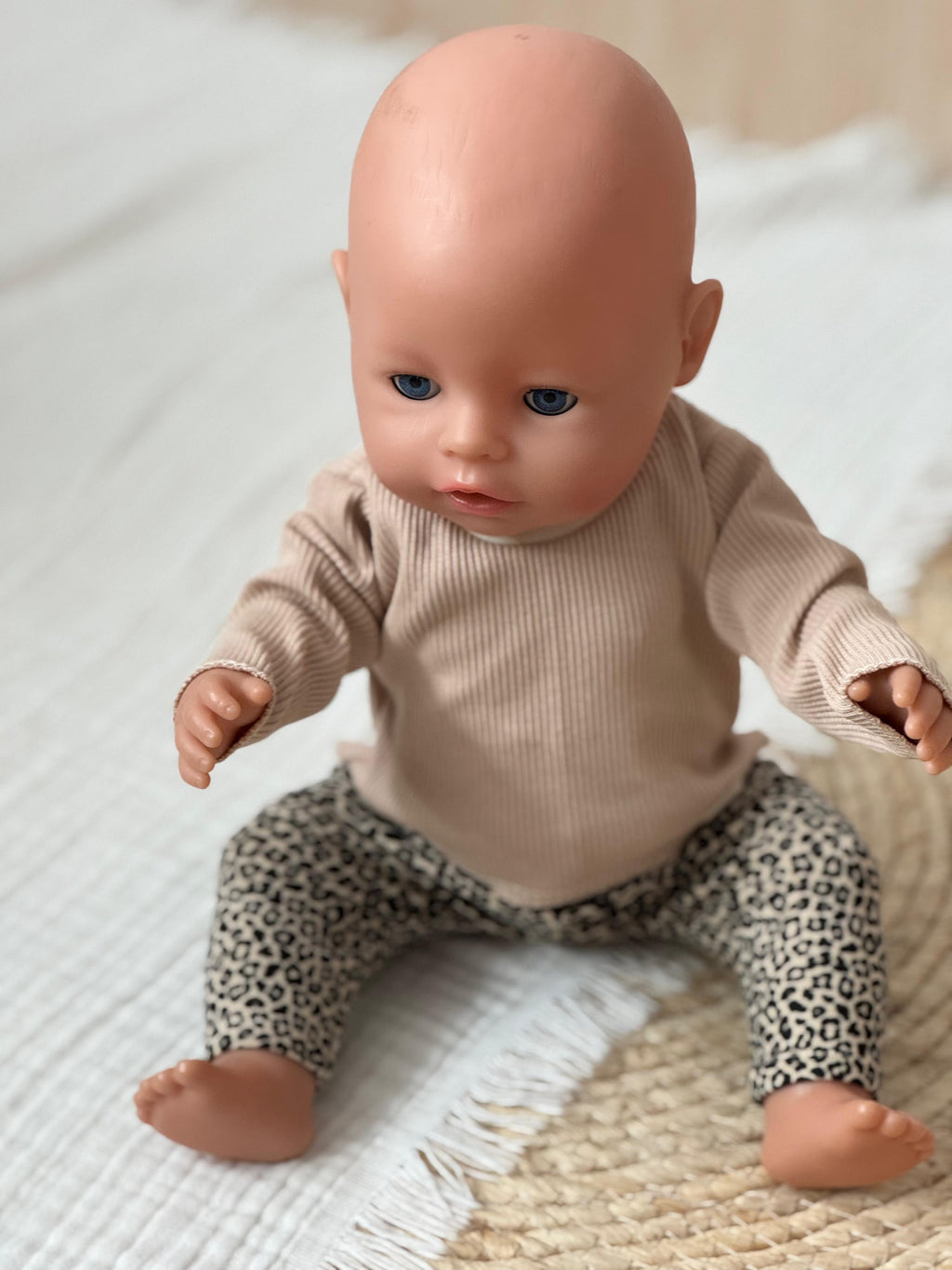 Poppenbroekje Panter Sand