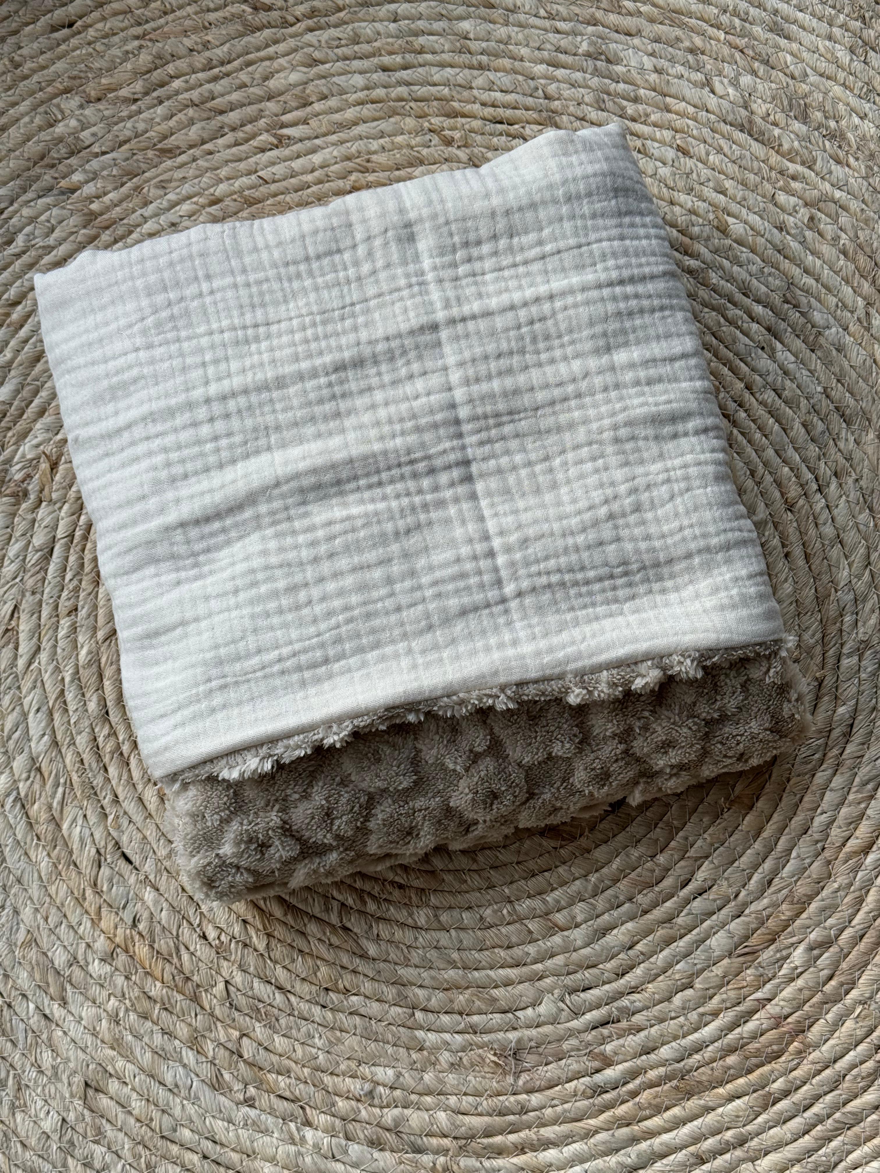 Ledikantdeken Jacquard Bloemen